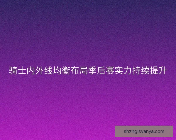 骑士内外线均衡布局季后赛实力持续提升